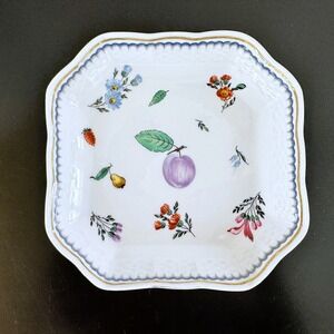 Richard Ginori 1735 Italian Fruits Antico Doccia 6 Inch Square Tray  Italy